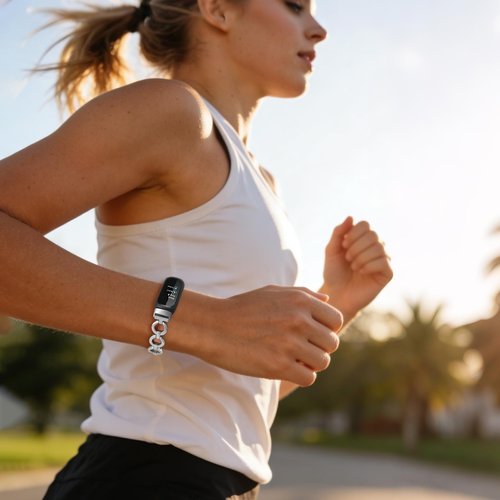 Dhwazz Women Band for Fitbit Inspire 3 / Inspire 2 HR Dressy Jewelry Stainless Steel Strap