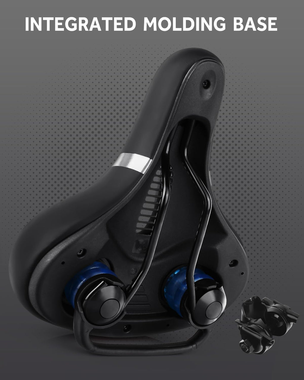 Skiennix Bicycle Seat | Comfort Wide Memory Foam Padded Saddle for Men & Women - Compatible with Peloton & Mountain Bikes