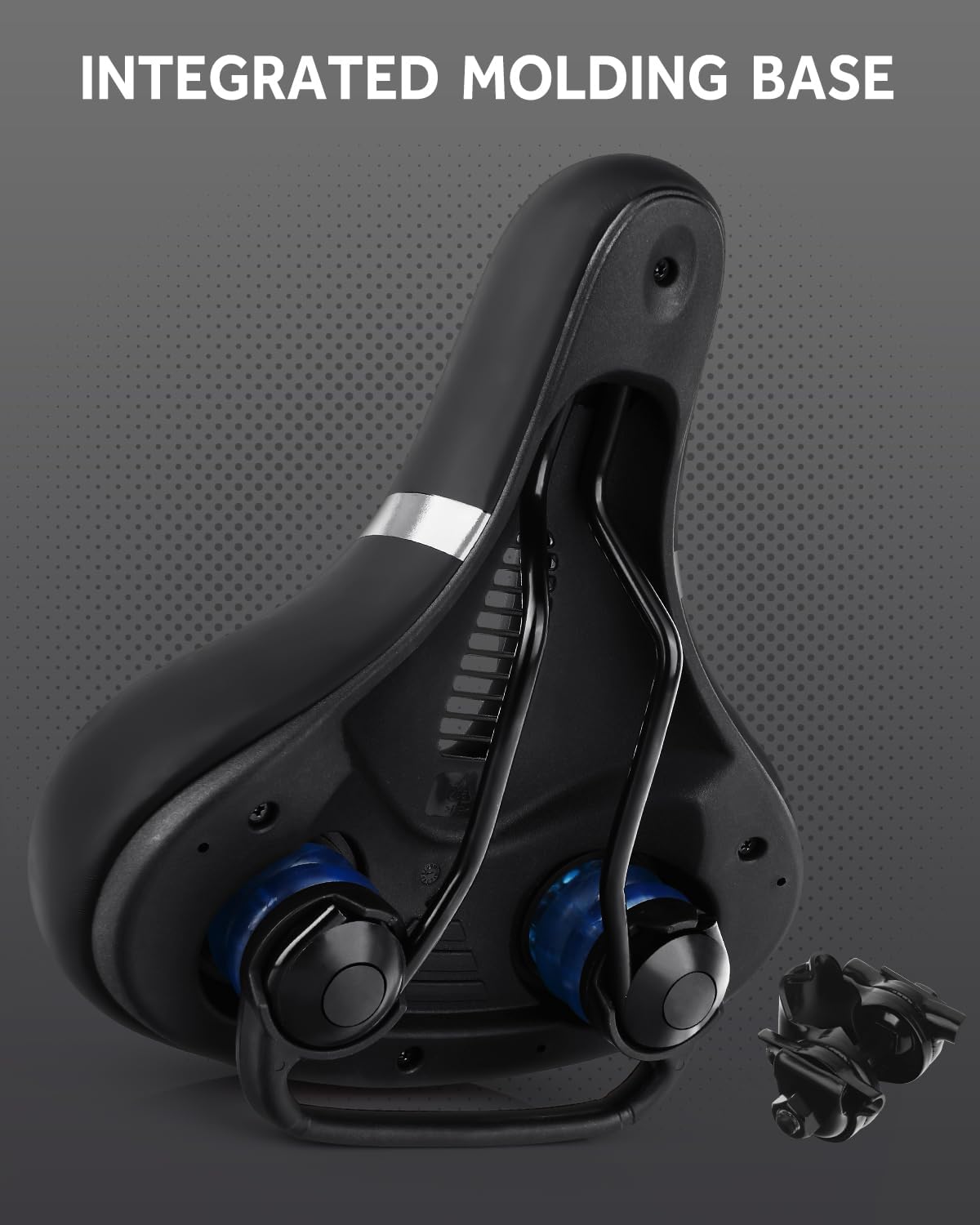 Skiennix Bicycle Seat | Comfort Wide Memory Foam Padded Saddle for Men & Women - Compatible with Peloton & Mountain Bikes