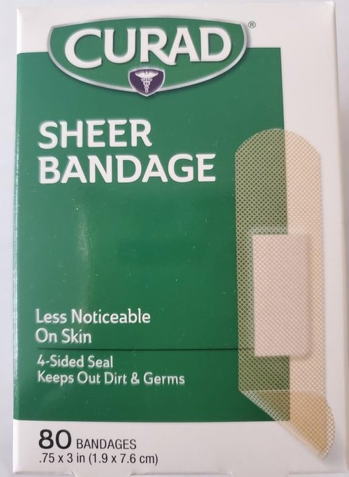Curad Adhesive Bandages - Sheer Regular Size, 80-Count Boxes | Pack of 6 for Ultimate Protection