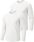 MAGCOMSEN Men's Long Sleeve UV Protection Shirts - UPF 50+ Dry Fit Athletic T-Shirts | 2 Pack