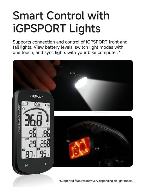 iGPSPORT BSC100MAX GPS Bike Computer, 3'' Screen Auto Start/Stop Custom Data 40H Waterproof Bicycle Computer Wireless