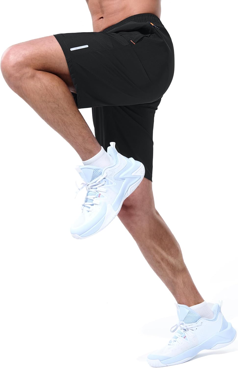 UIQUR Men's Athletic Running Shorts - Quick Dry Lightweight Gym & Basketball Shorts with Zipper Pockets | 7"/9" Options
