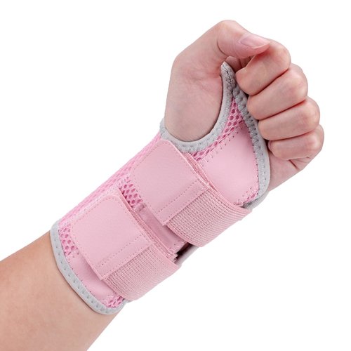 BAOPLAYKIDS Wrist Brace for Carpal Tunnel, Night Wrist Sleep Support Splint with Compression Sleeve Adjustable Straps for Pain Relief, Arthritis, Tendonitis, Fitness (Left Hand-Pink, S/M (Pack of 1))