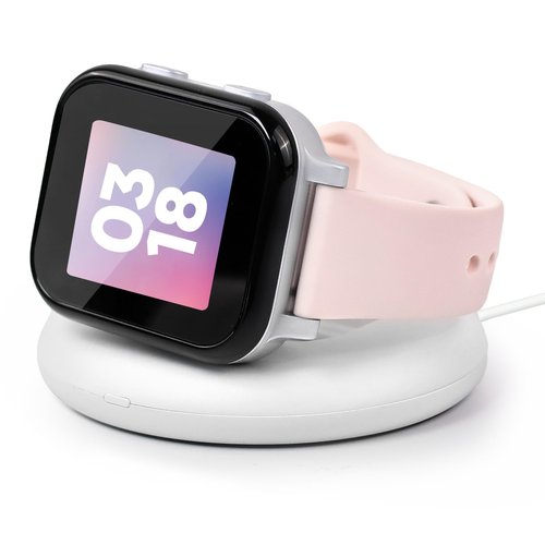 Compatible with Gabb Watch 3 / 3e Charging Stand for Kids, Foldable Magnetic Desktop Dock, Snap-On Charger Station to Encourage Daily Charging Habits at Home or School (White)
