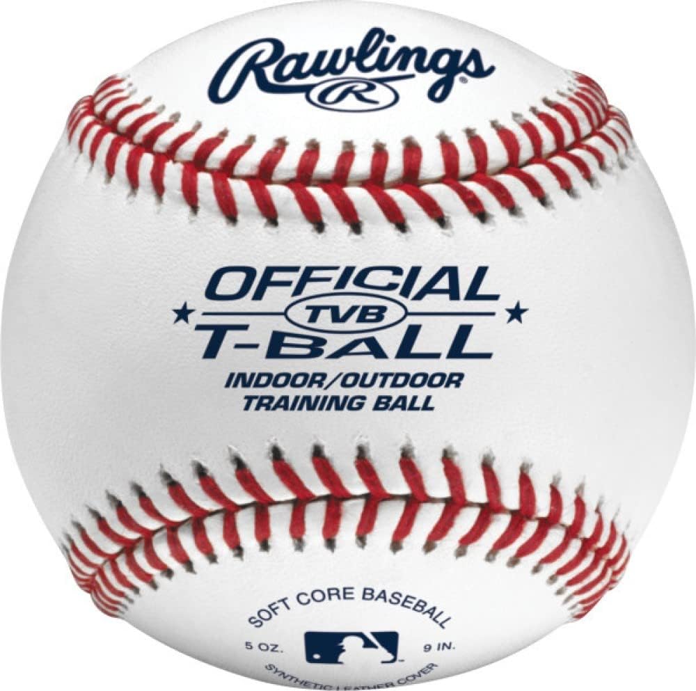 Rawlings Official T-Balls - Youth 6U | 12 Count | Sponge Rubber Core for Indoor/Outdoor Play