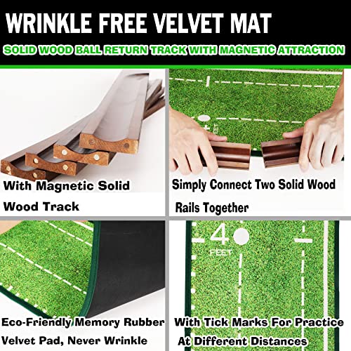 Dachenus Indoor Golf Putting Green Mat - Dark Green, Practice & Training