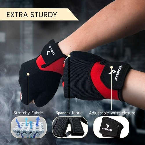 ATERCEL Workout Gloves - Breathable Exercise Gloves for Weight Lifting & Cycling | Unisex Fit