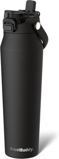 Frost Buddy 32oz Insulated Water Bottle - Leak-Proof Stainless Steel with Straw & Chug Lid | 24-Hour Cold Retention, Sweat-Proof, Cup Holder Friendly for Gym & Travel