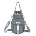 BAVELOE Water Bottle Holder with Strap Phone Pocket 32oz 40oz 64oz Tumbler Water Bottle Carrier Sling Bag Crossbody (Grey)