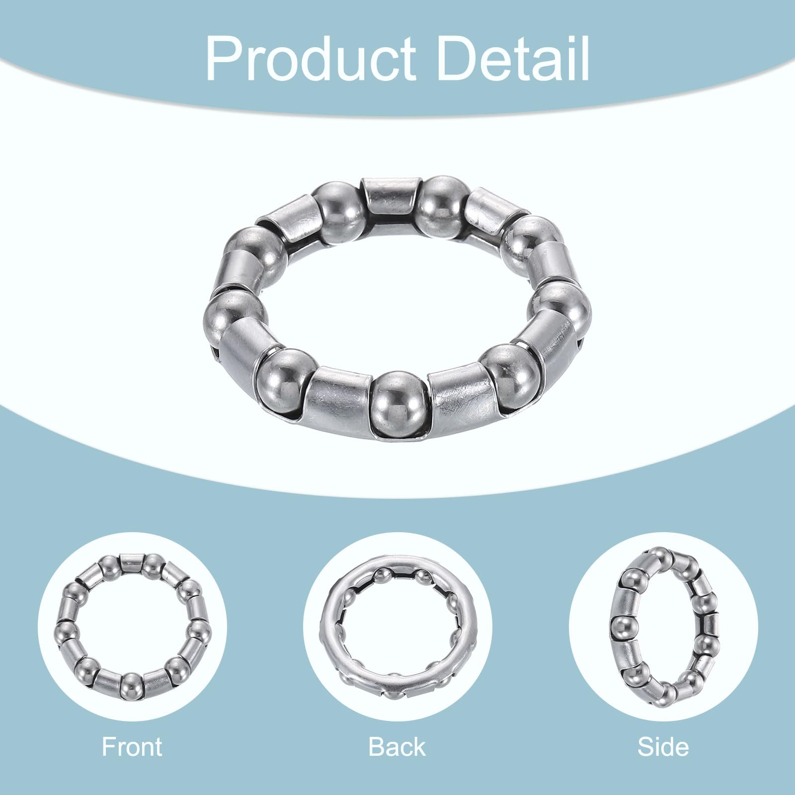 uxcell Bicycle Crank Ball Bearing 5/16Inch (8mm) x 9 Balls, 14pcs Replacement Ball Bearings for Bottom Bracket Bearings Bike Wheel Frame Bearing Repair