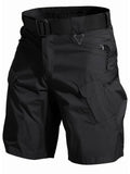 AUTIWITUA Men's Hiking Cargo Shorts Quick Dry 9" Lightweight Tactical Work Shorts with Pockets(No Belt) Solid Black