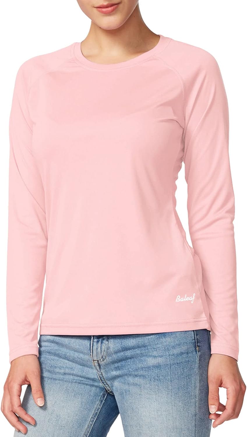 Baleaf Women's Long Sleeve Sun Shirt - UPF 50+ UV Protection, Lightweight Quick-Dry Hiking Top