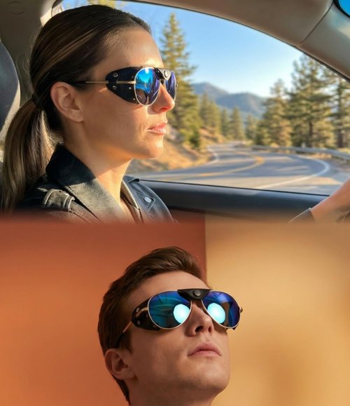 OSSAT Polarized sunglasses with side shields cowhide Shield wind proof sunshade For Men Women Classic Mountain Fishing eyewear