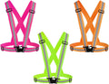 Skiennix Reflective Running Vest - Adjustable High Visibility Safety Gear | 3-Pack Set