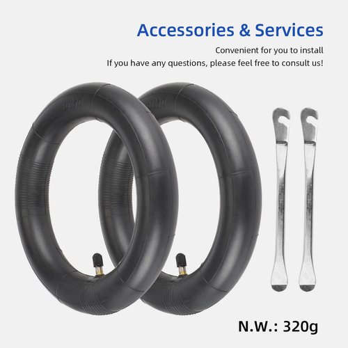 ulip (2 Pack) 60/70-6.5 Inner Tube 10 Inch Scooter Tube Replacement Camera Straight Valve for Ninebot Max G30 G30D G30LP G30E Scooters and Other Universal 10 inch Scooters