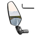 Bar End Bike Mirror, Slim Wide-Angle Rear View Mirror for Bicycle, 360° Adjustable Shatterproof Side Mirror for E-Bike, MTB, Commuter Bike (Left or Right Side)