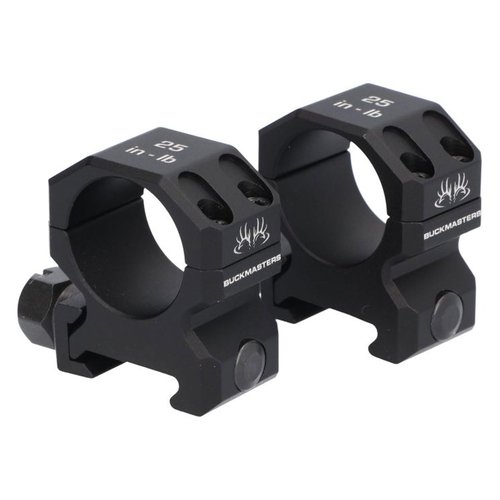 SIG SAUER 1 in Buckmasters Aluminum Durable Lightweight Easy-to-Install Tactical Rifle Scope Ring Set, High, 1.12 in