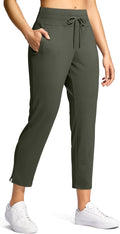 YYV Women's High Waisted Golf Pants - 3 Pockets, 7/8 Stretch Ankle Design for Workout & Travel