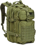 REEBOW GEAR Military Tactical Backpack - Large 34L Army 3-Day Assault Pack | Molle Design in Army Green
