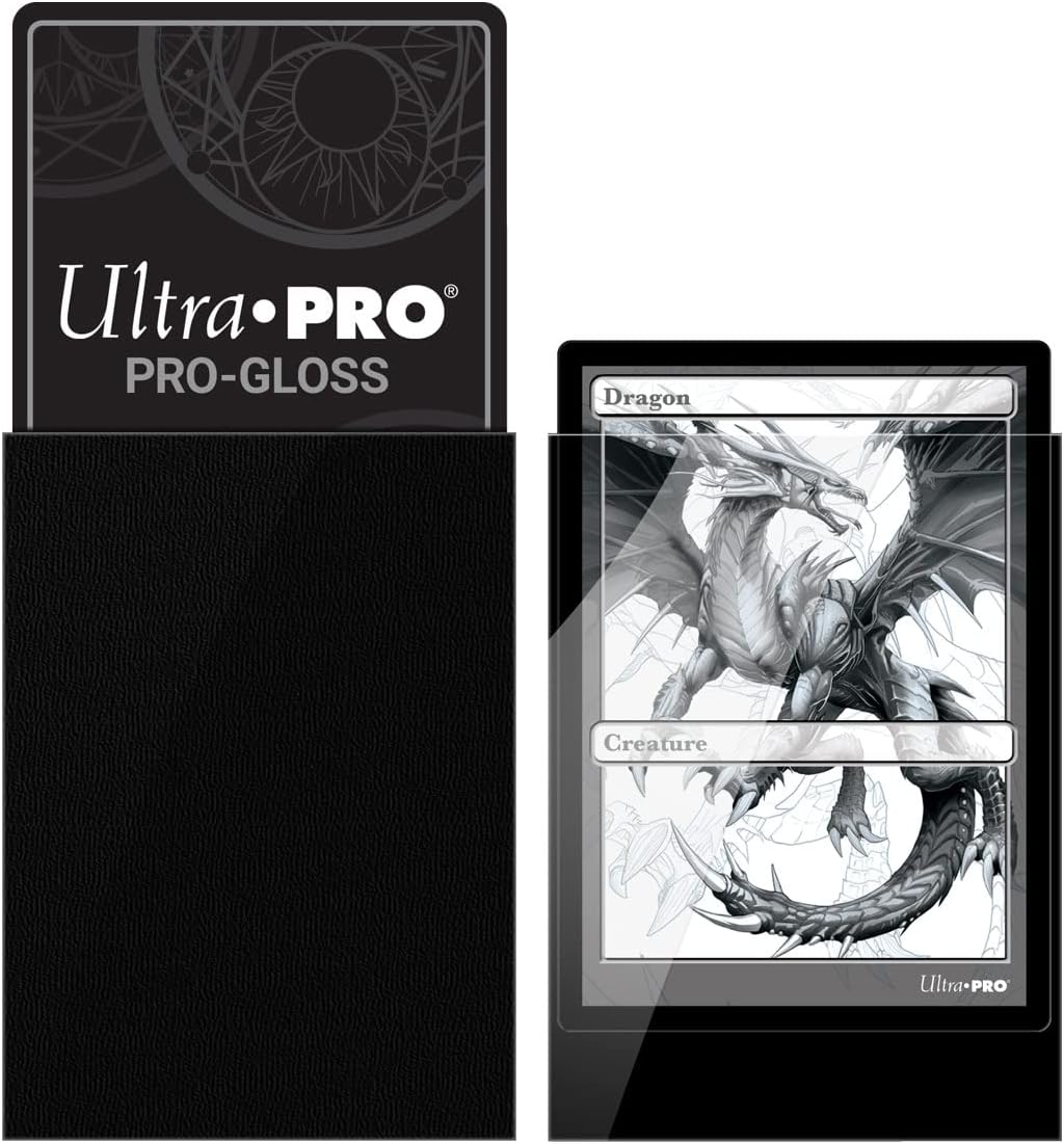 Ultra Pro Deck Protector Sleeves - Standard Size Card Protection | Black | 100 Count