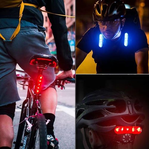 4 Pack USB Rechargeable LED Bike Tail Light,Bright Bicycle Rear Cycling Safety Flashlight, Night Essential Reflector Seat Back Safety Lamp,4 Light Mode Options for Adults Men Women Road Mountain