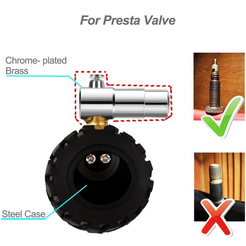 GODESON Presta Valve BicycleTire Pressure Gauge 0-160psi and 0-11bar