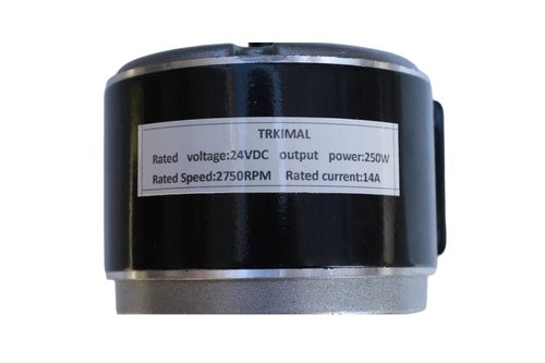 TRKIMAL Small Brushed Permanent Magnet Electric Motor, 24V DC 250W/350W 2750RPM Brushed Electric Motor, for Wind Turbine PMA E Scooter Drive Speed Control (250W)