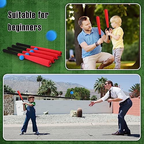 Foam Baseball Bat Set - 4 Pieces 24 Inch Soft Bat with Safe Balls for Kids & Beginners