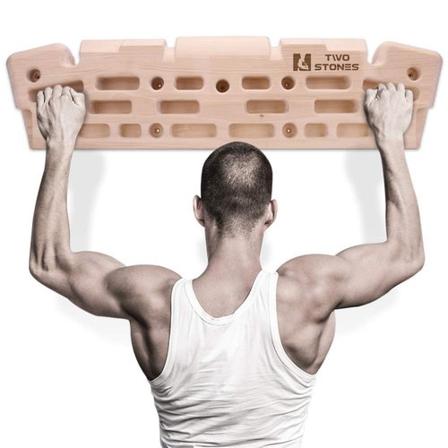 Wooden Hangboard Rock Climbing Pull Up Bar Designed Training For Climbing, Wooden Fingerboard Climbing Training Board for Building Core Strength and Endurance (CJ-HB2006)