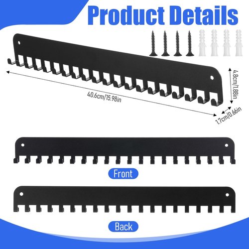 Medal Hanger Display by 4 Pack | 16-Inch Wall Holder for Marathon, Gymnastics & Soccer Awards - 20 Hooks