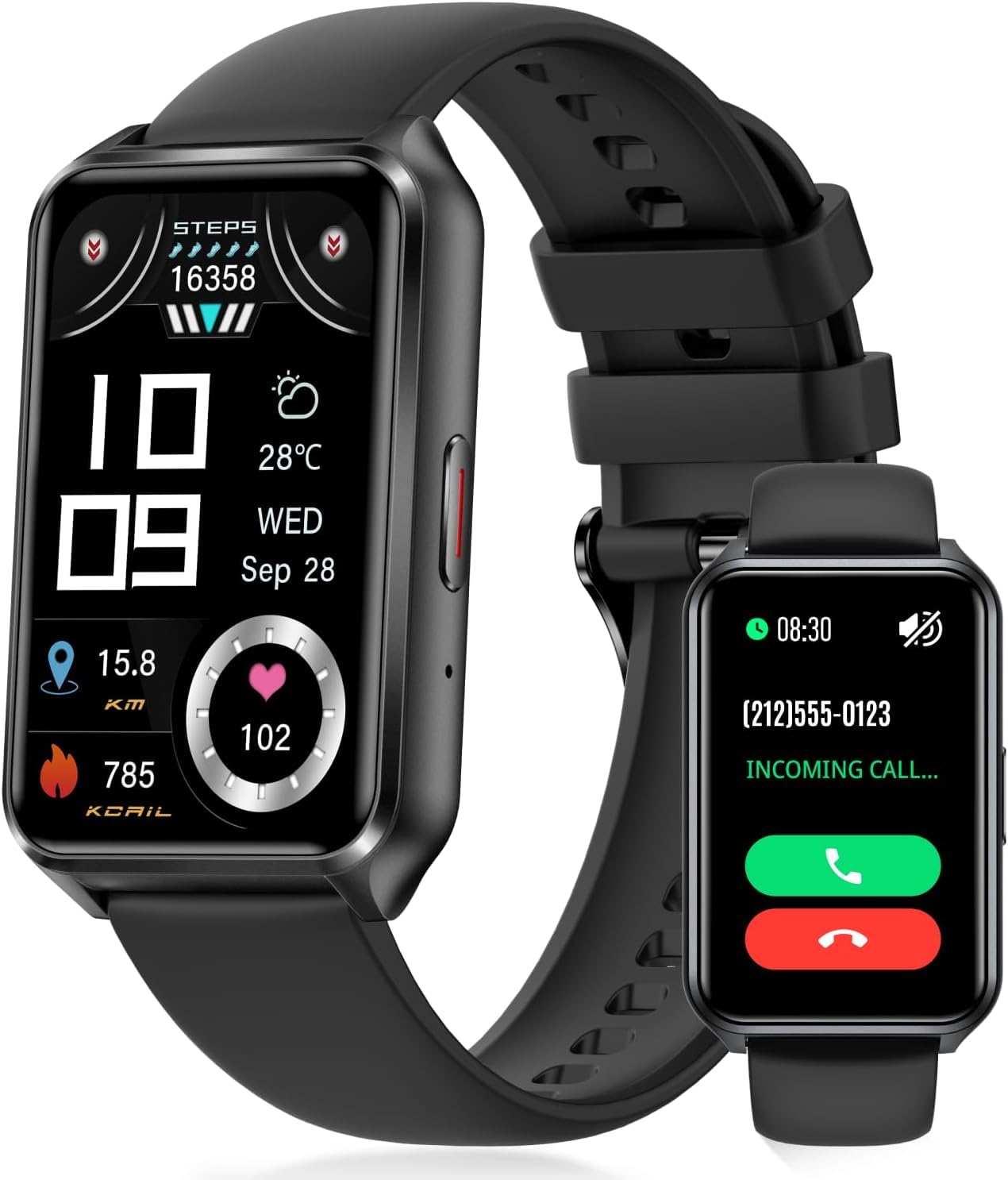SGJIK Smart Watch Fitness Tracker with Make Call 24/7 Heart Rate Blood Pressure Sleep Monitor, 100+ Sports Modes, Calorie Step Counter for Walking, IP68 Waterproof, Smart Watches for Men Women