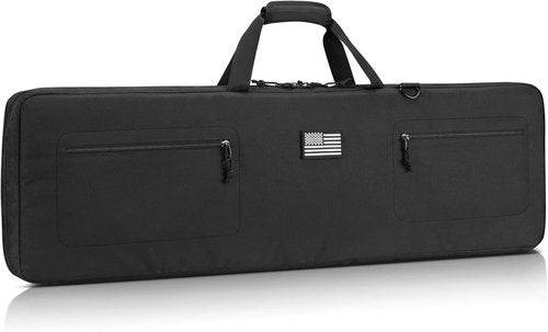 CVLIFE 42" Soft Rifle Case - Padded Long Gun Bag with Zipper Pockets & Adjustable Strap | Black