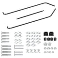 CLUBRALLY Golf cart Front Top Strut Support Brackets with Stainless Steel Screw Bushings Repair Kit,Front Roof Bar Support for 1994-2013 EZGO DCS/PDS/TXT/Medalist 2-Seater Model, #75045-G01,75465-G01