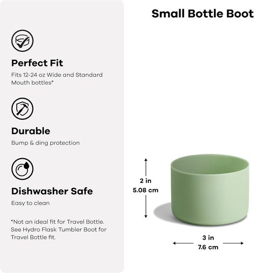 Hydro Flask Bottle Boot - Silicone Bottom Protector Sleeve for Small Bottles | Trillium Pink