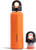 TakeToday 20oz Insulated Water Bottle - Stainless Steel Double-Wall Thermos | Leakproof & BPA-Free, Orange
