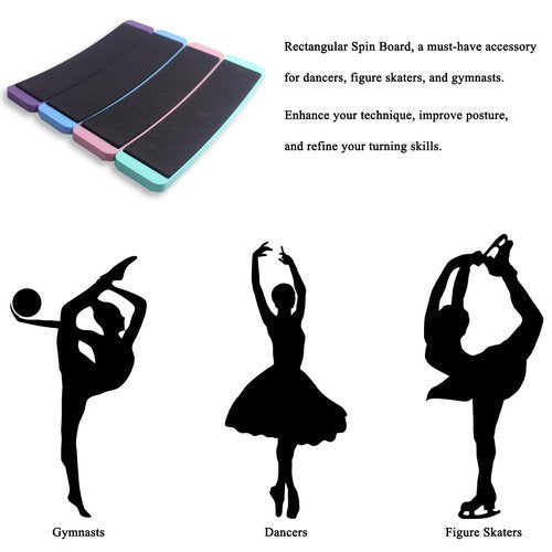 Rectangular Turning Boards for Dancers - Pink Pirouette Board for Skater - Improve Your Turns, Balance, and Stability Home Dance Equipment