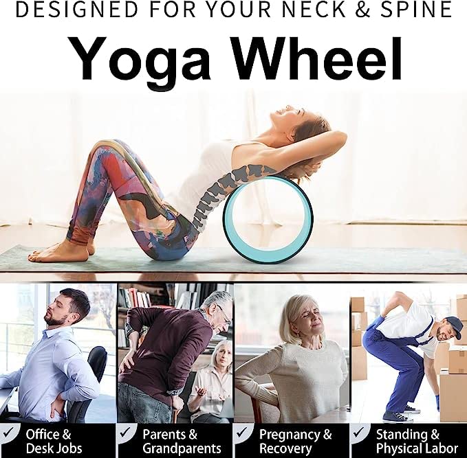 13-Inch Yoga Wheel for Back Pain Relief - Extra Cushion, Deep Stretch Support
