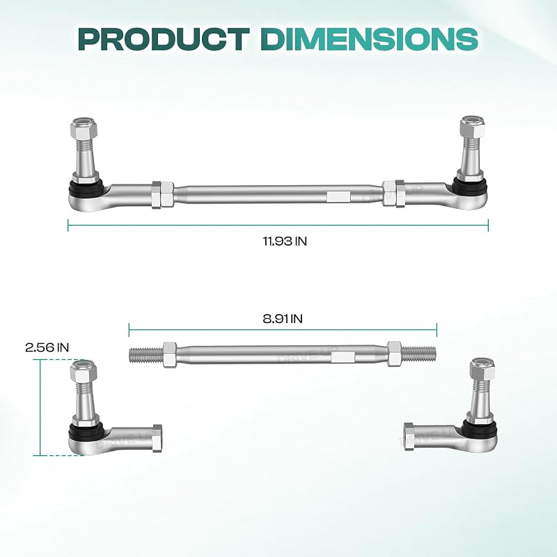 2 Pack EZGO TXT Golf Cart Tie Rod Assembly OEM 70904-G02
