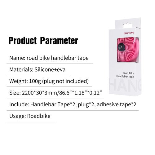 SHANGWU Bike Handlebar Tape, EVA Bike Bar Tape Road Bike, High Stain Resistance Bicycle Handlebars Tape, Extra Thick Soft & Non-Slip Comfortable Bike Grip Tape for Handlebars(Set of 2, Color-Change)
