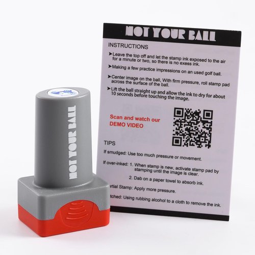 ZEETY Golf Ball Stamp, Golf Ball Stamper, Reusable Self-Inking Golf Ball Stamp Marker to Identify Golf Balls, Golf Gift Golf Accessories for Men and Women Golfers (Skull Crossbones)