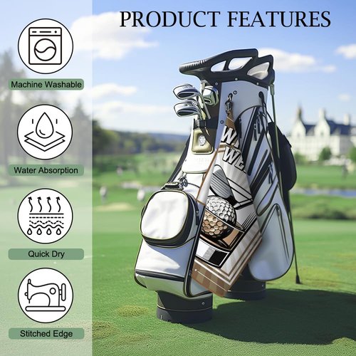 DYJYBMY Whiskey Wedge Brown Printed Golf Towel with Clip, Retro Golf Towel for Men, Anniversary Golfing Gifts for Husband, Retirement Thank You Gifts for Golfing Lover Family Dad Grandfather Uncle
