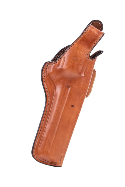 Bianchi Model 5BHL Thumbsnap Suede Lined Belt Gun Holster - Revolver, Tan, Fits S&W 629 N Frame 5IN, Right Hand