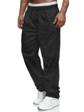 Comdecevis Mens Casual Drawstring Sweatpants with Utility Pockets Gym Cargo Joggers Pants for Men Black XL