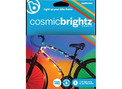 Brightz CosmicBrightz LED Bike Frame Rope Light, Multi-Color - 6.5-Foot String Rope - Battery-Powered with On/Off Switch - Ultra Bright Color Keeps Your Ride Fun and Safe for Kids, Teens, & Adults