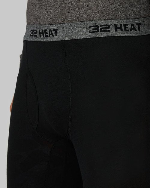 32 Degrees Heat Men's Lightweight Base Layer Legging | 4-Way Stretch | Thermal| Form Fitting|Black, Small