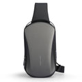 MARKETRON Sling Backpack Men, Sleek Aesthetic Sling Bag with Hard Shell Design and USB Charging Port, Waterproof Shoulder Bag for Traveling, Sporting, Cycling, Daily