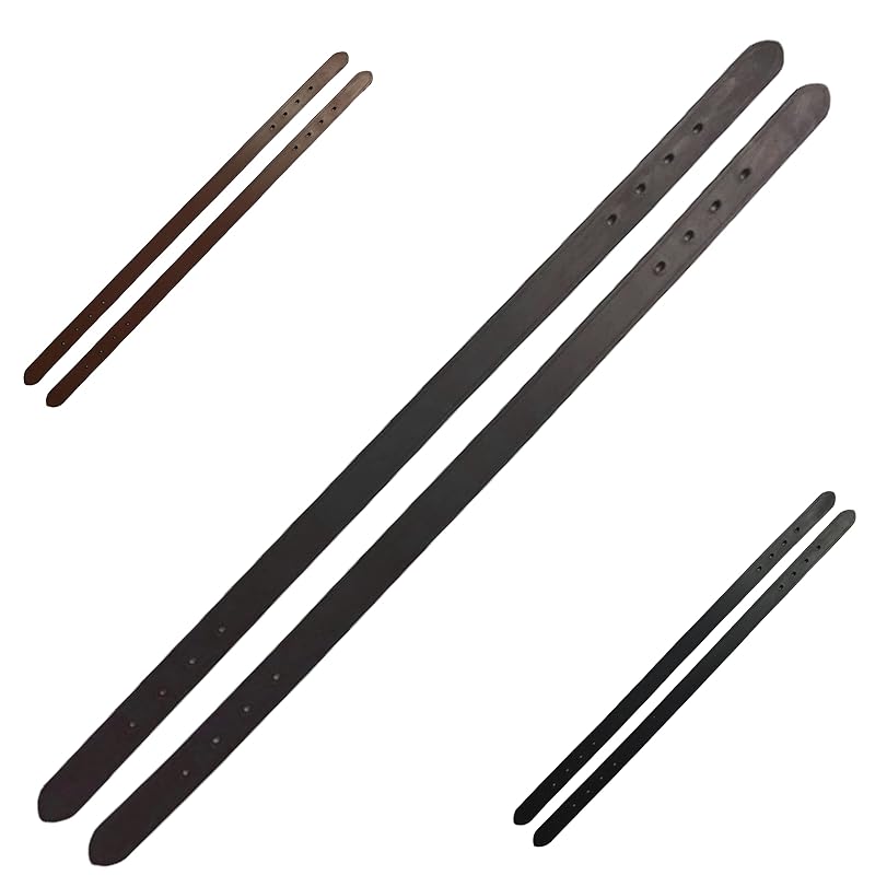 Replacement Leather Crown Strap for Breakaway Halter — 24 in, 1 in Wide, Brown (2-Pack)