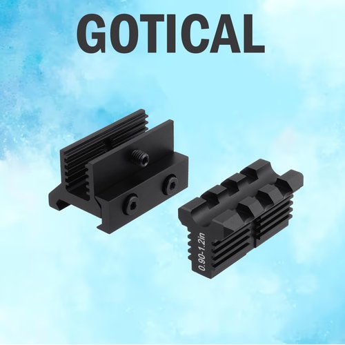 Gotical Picatinny Riser Mount Adjustable Height Lockdown Series with Quick Release, 1.57" L | 3 Slots, Raise 0.9-1.2 inches, Scalloped Picatinny Slots for Scopes (PO1 - Quick Release, 1.57" L|3)