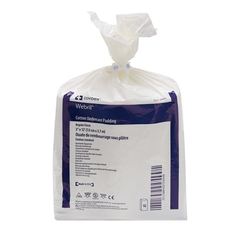 Casting Supplies Webril 2059 100% Cotton Undercast Padding 3" X 4 Yds Bg/12